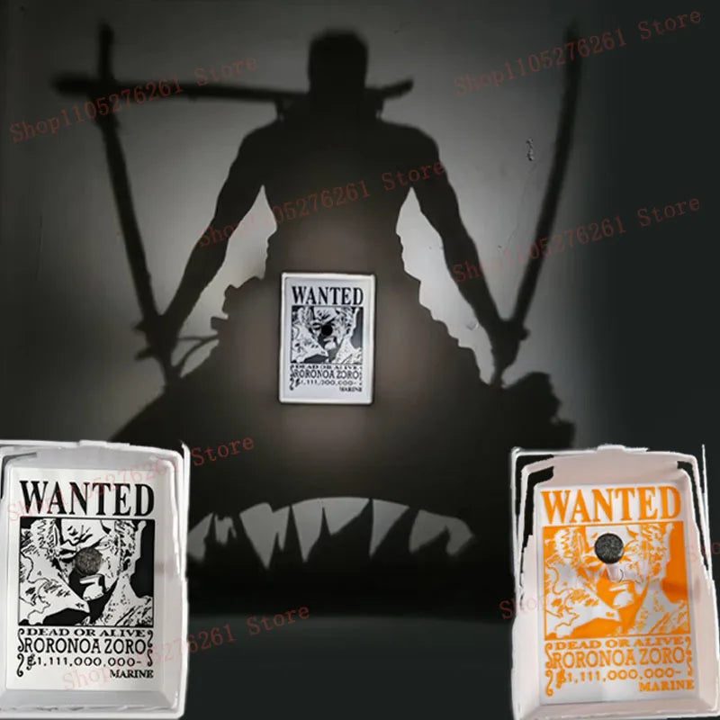 New Zoro Wall Lamp Figure Toy One Piece Anime Peripherals Kid The Phantom Thief Kaitou Kiddo Night Light Model Collection Toys