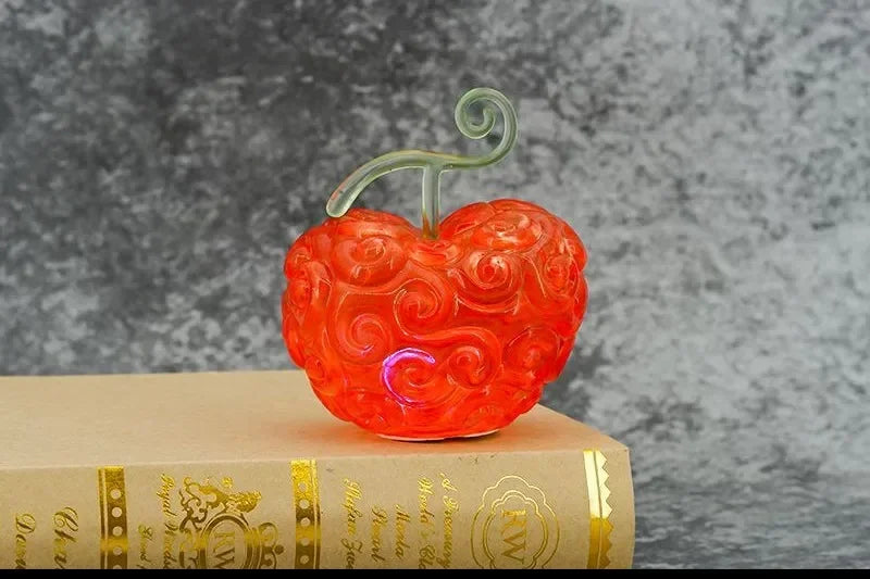 10cm Anime One piece Luffy Demon rubber Devil Fruit with LED Light lamp Figure statue model Home decor Ornaments toys kids gift