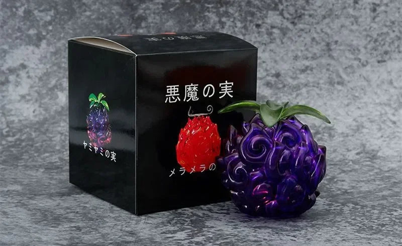 10cm Anime One piece Luffy Demon rubber Devil Fruit with LED Light lamp Figure statue model Home decor Ornaments toys kids gift