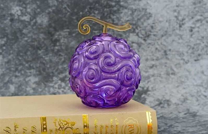 10cm Anime One piece Luffy Demon rubber Devil Fruit with LED Light lamp Figure statue model Home decor Ornaments toys kids gift