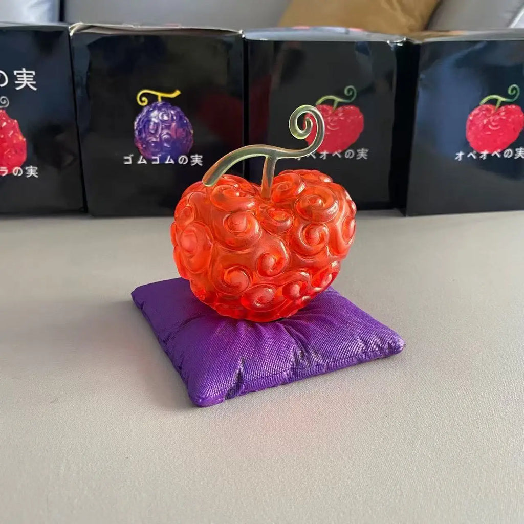 10cm Anime One piece Luffy Demon rubber Devil Fruit with LED Light lamp Figure statue model Home decor Ornaments toys kids gift