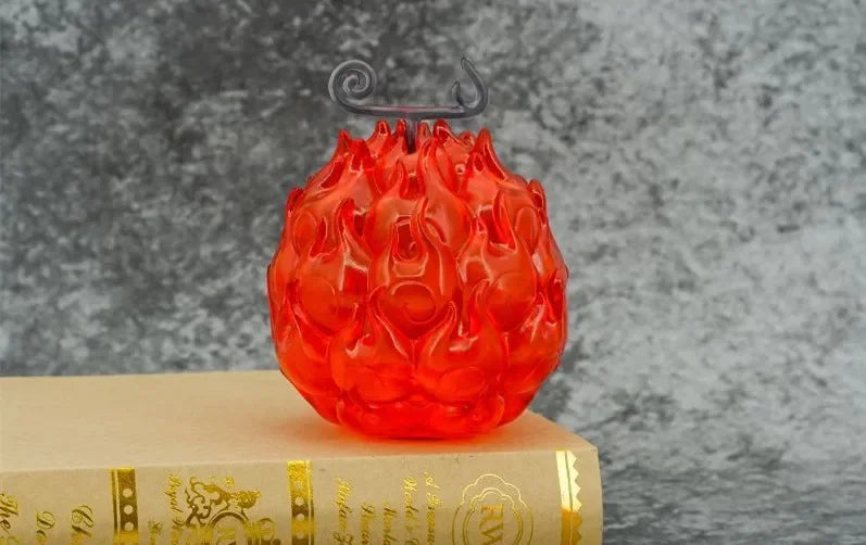 10cm Anime One piece Luffy Demon rubber Devil Fruit with LED Light lamp Figure statue model Home decor Ornaments toys kids gift